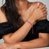 Liens Spatule rosée | Bracelet Mini Kismet | Rose fluo x argent